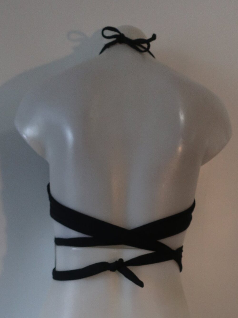 NWT Womens L*Space x Monica Wise Black (Item-79) Lizzie Halter Swim Bikini Top M - Picture 5 of 7